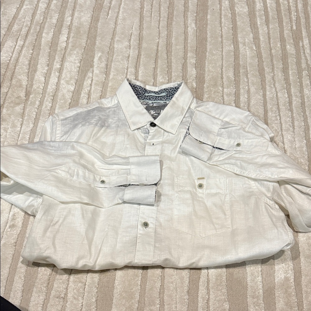 Ted Baker London Cream Button-Down Shirt